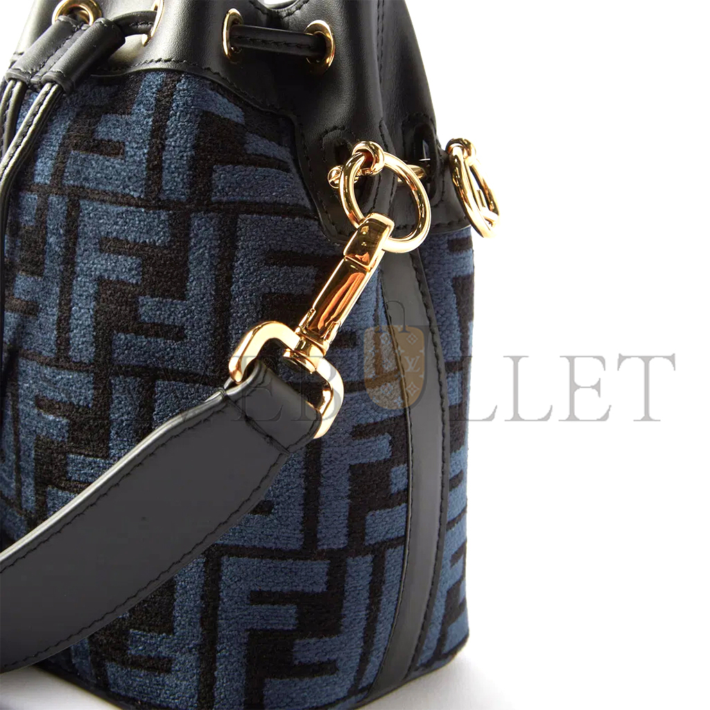 FENDI MON TRESOR MINI LOGO-TAPESTRY BUCKET BAG  (18*12*10cm)